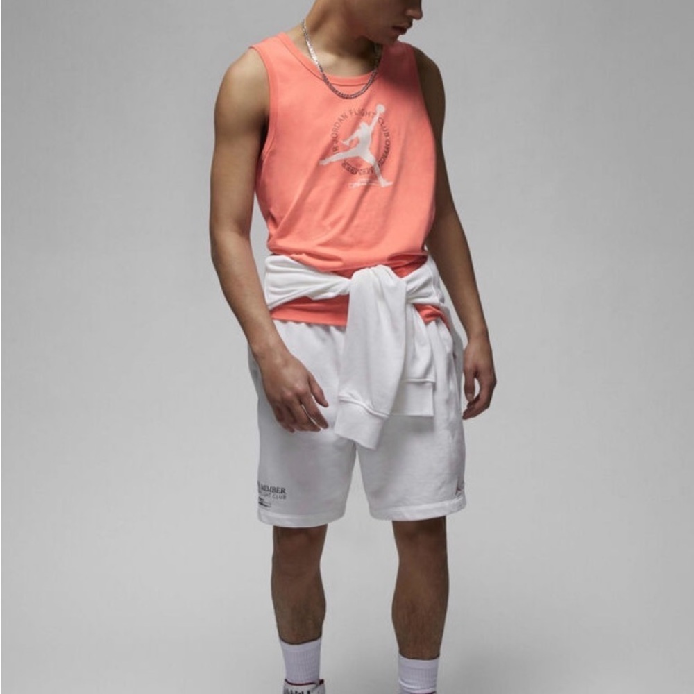 Jordan Flight Club Magic Ember Orange and White Tank Top Size XXL